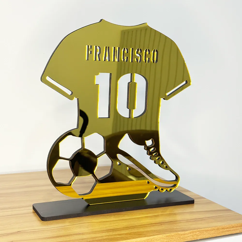 Troféu Personalizado em Acrílico - Camisa de Futebol