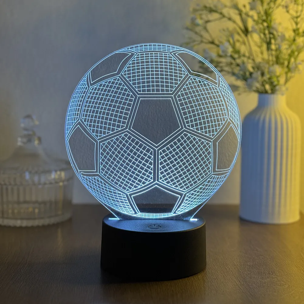Luminária LED em Acrílico - Bola de Futebol